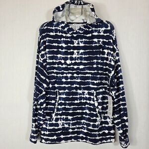 NWT Athleta Balance Printed Hoodie - Blue & White Tie Dye - Size M/T